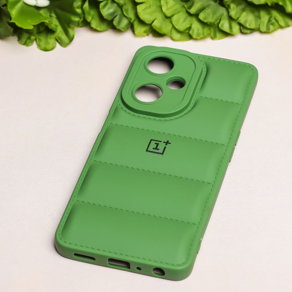 Dark Green Puffon silicone case for Oneplus Nord CE 3 Lite 5g