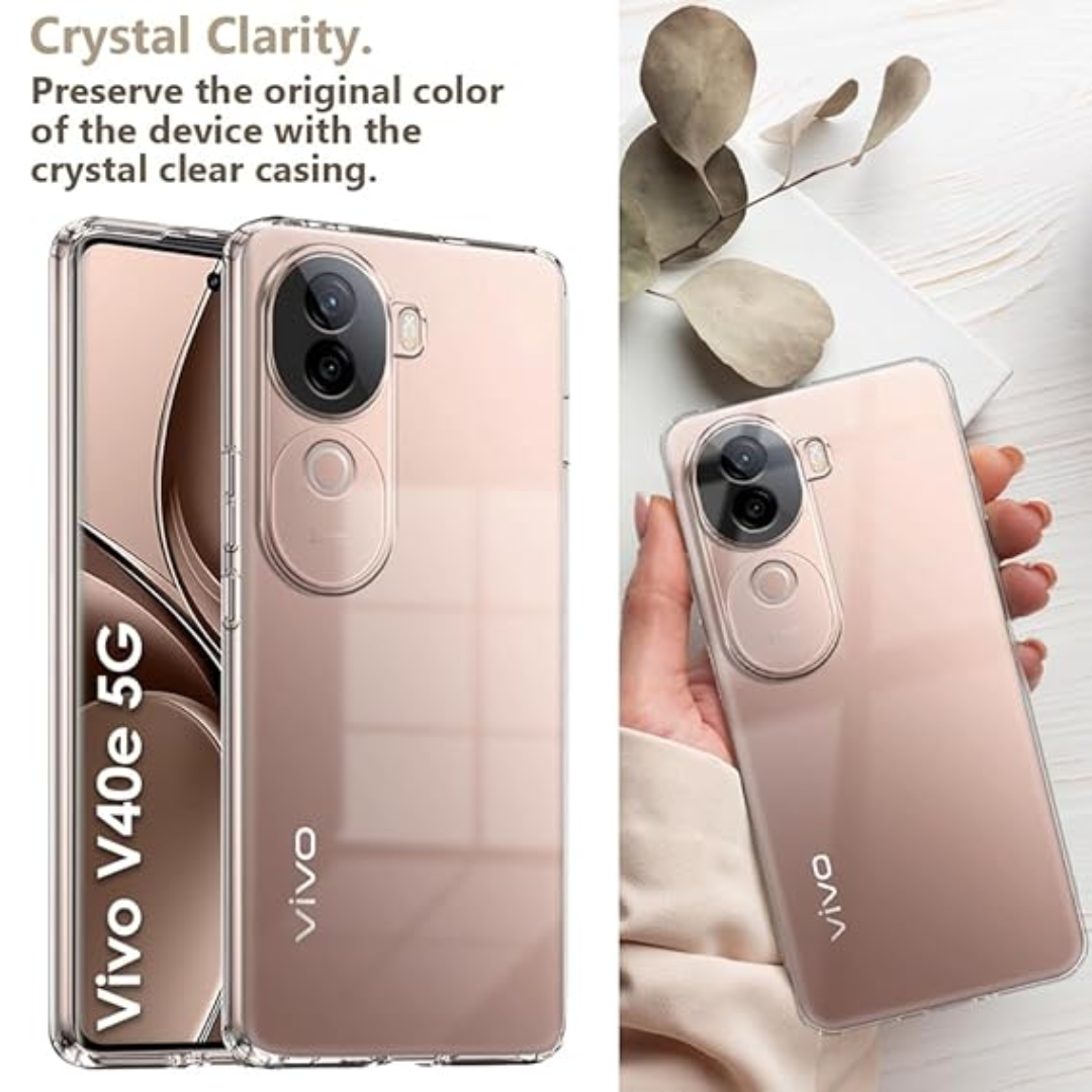 SilicaClear Transparent Silicone Case for Vivo V40E