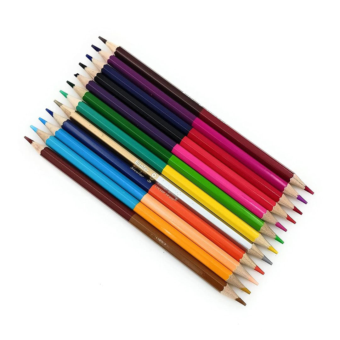Double Sided Color Pencil Set - Space & Unicorn