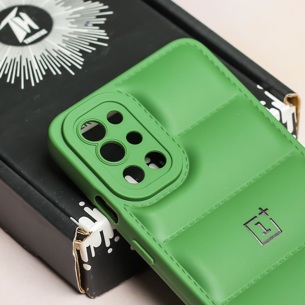 Dark Green Puffon silicone case for Oneplus 9R