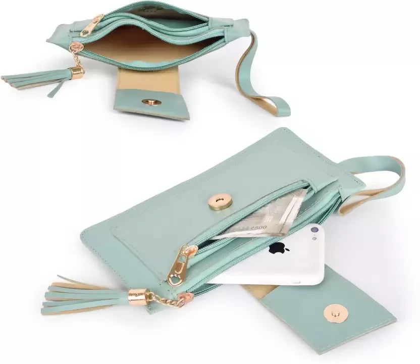 Casual Green Clutch for Women / girls