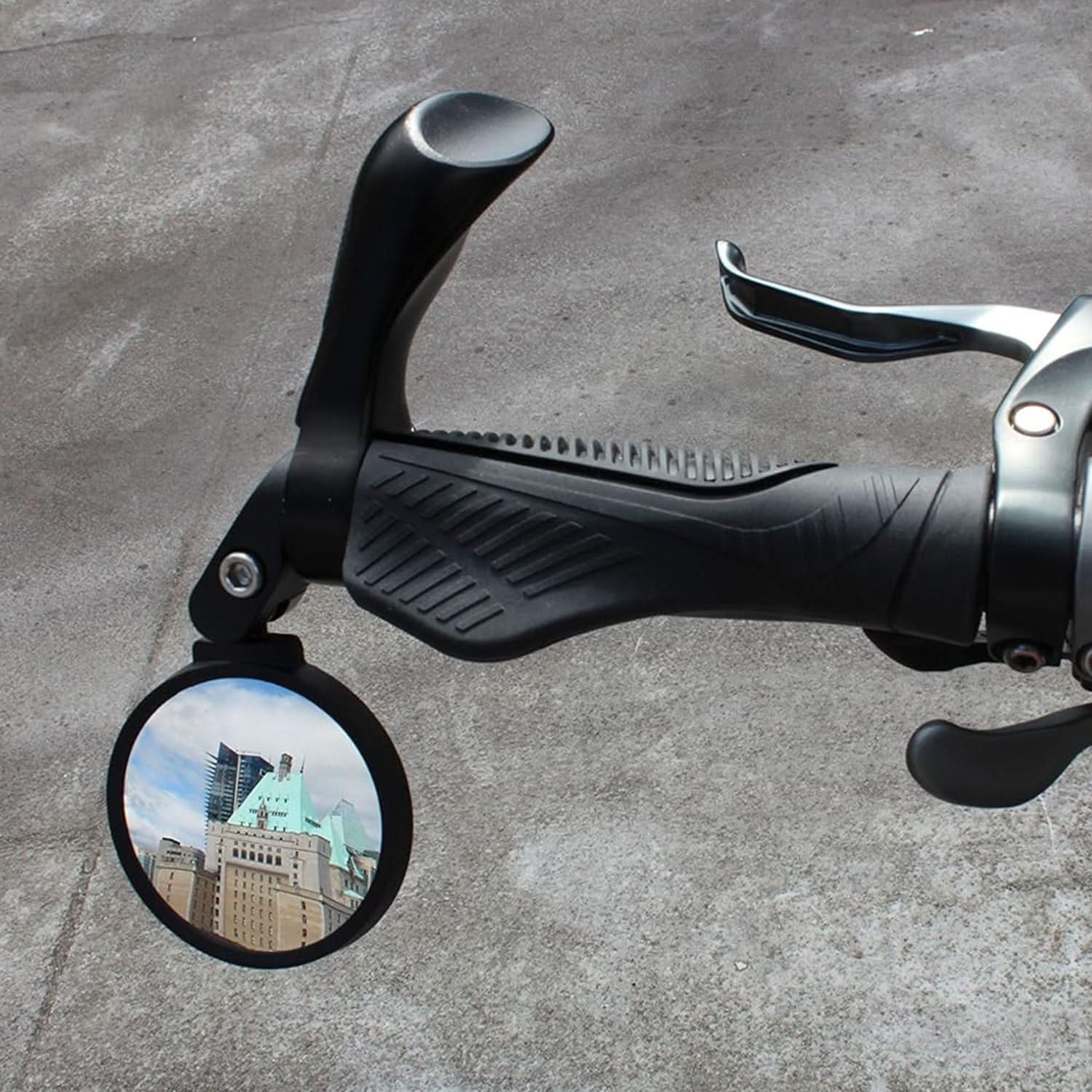 Safe Rearview Bike Mirror Foldable & Rotatable Bar End Mirror