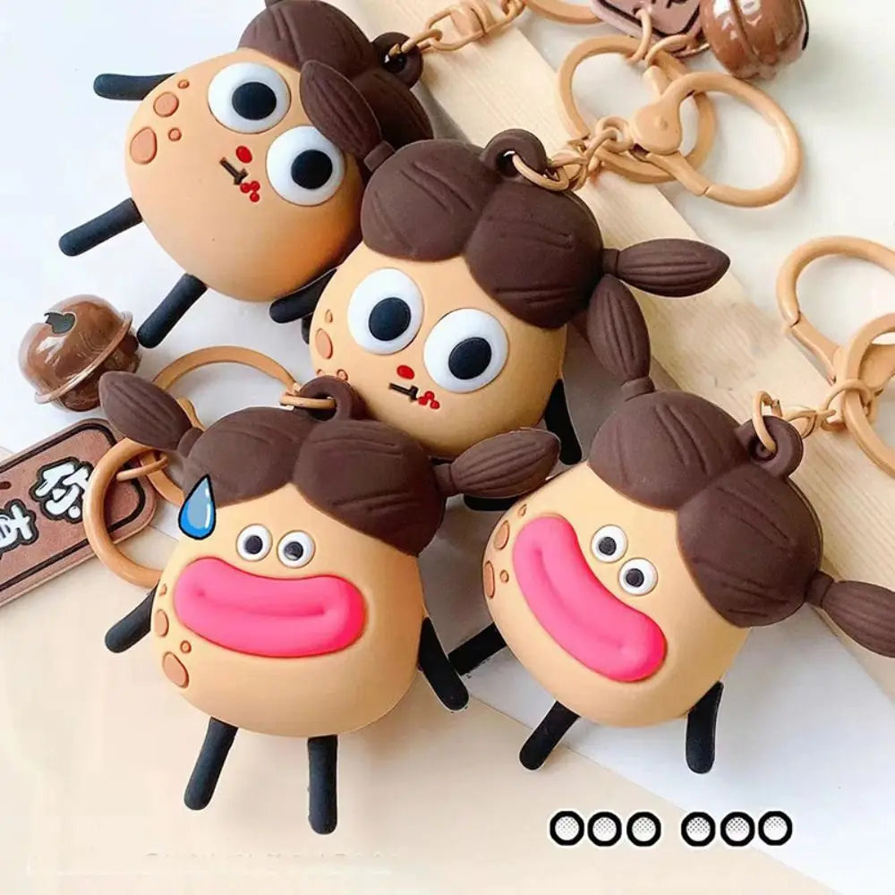 Squishy Potato King-sausage Mouth & Big Eyes Keychain
