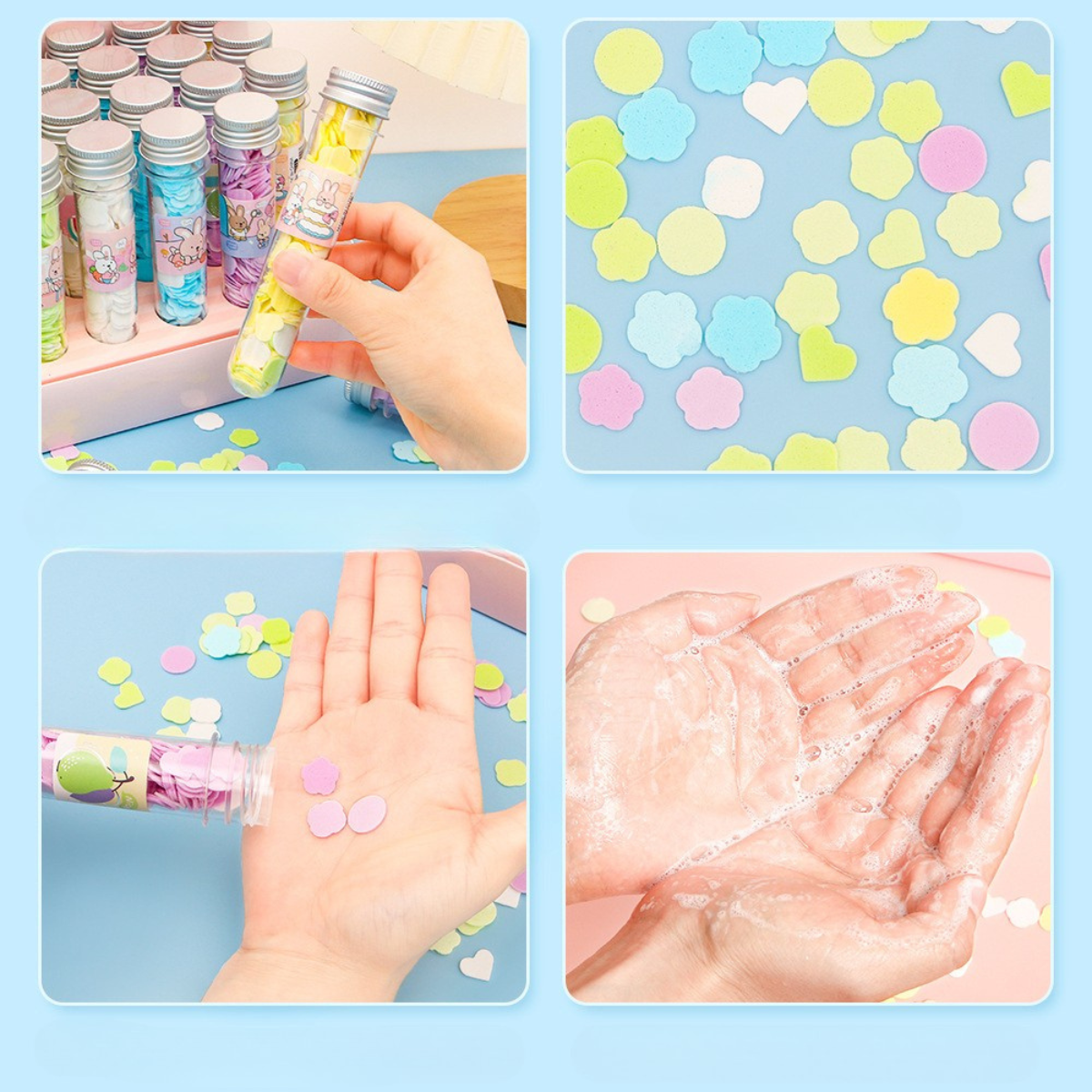 Colorful Tube Shape Paper Soap with Fragrance ( Buy 1 Get 1 Free)