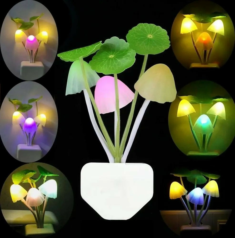 Multi Space Mushroom Night Light (Multicolor Home Decor Lamp)