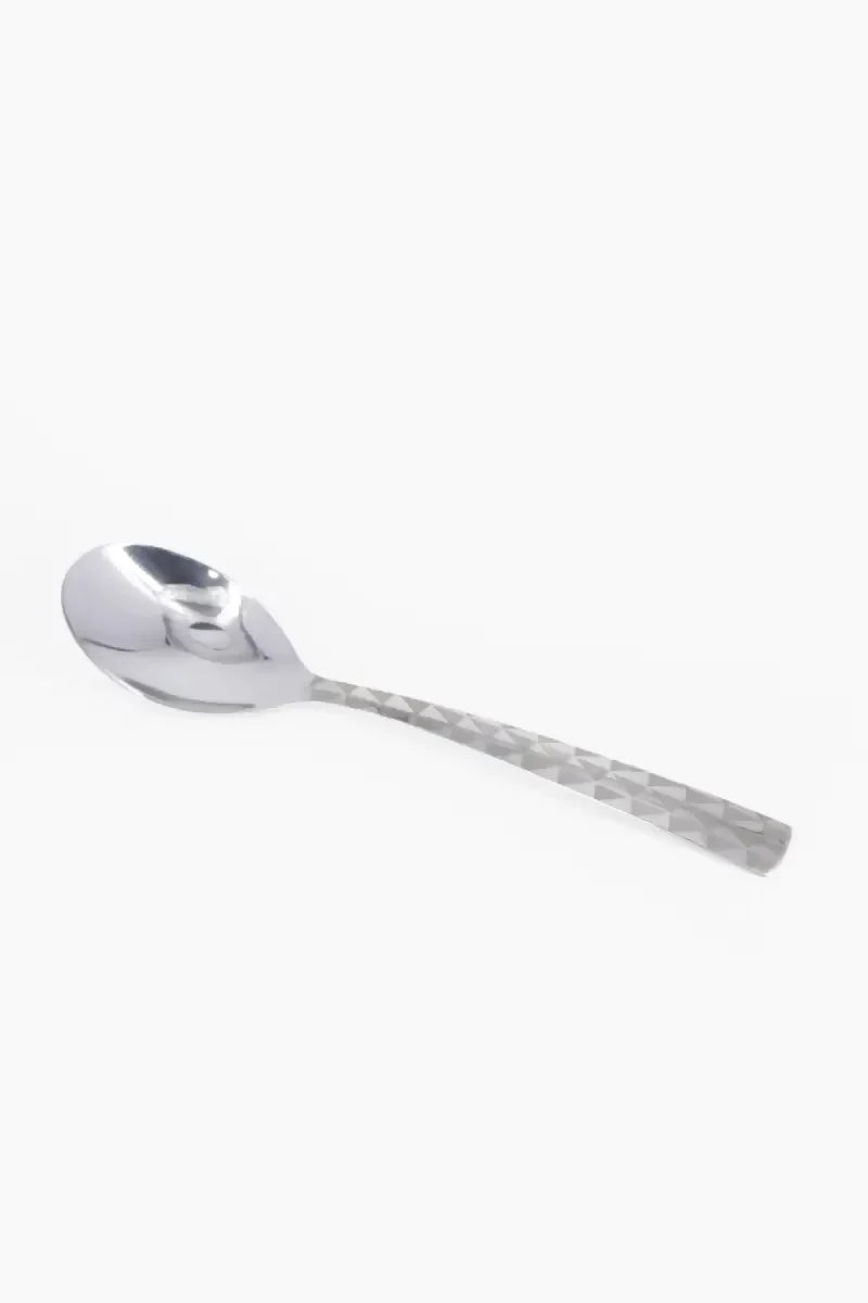 Prabha Stainless Steel Crysta Dessert Spoon Set - 18cm