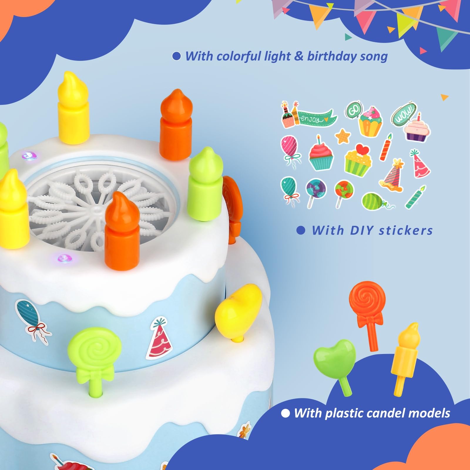 Magical Birthday Cake Automatic Bubble Machine