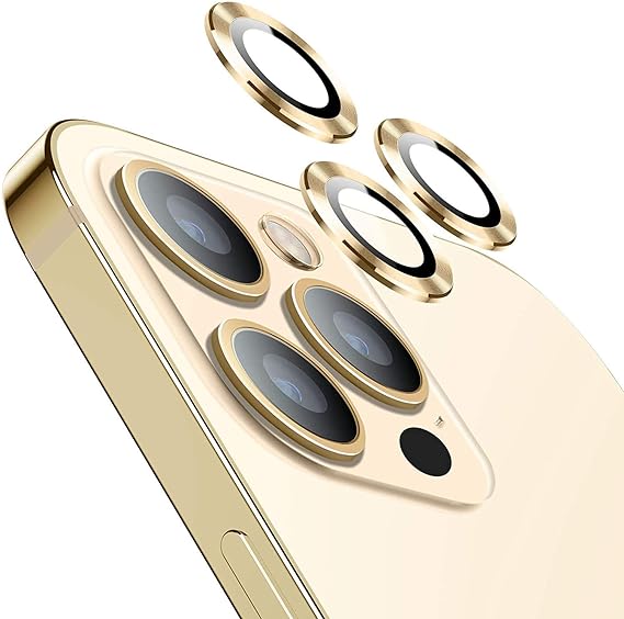 Golden Metallic camera ring lens guard for Apple iphone 15 Pro Max