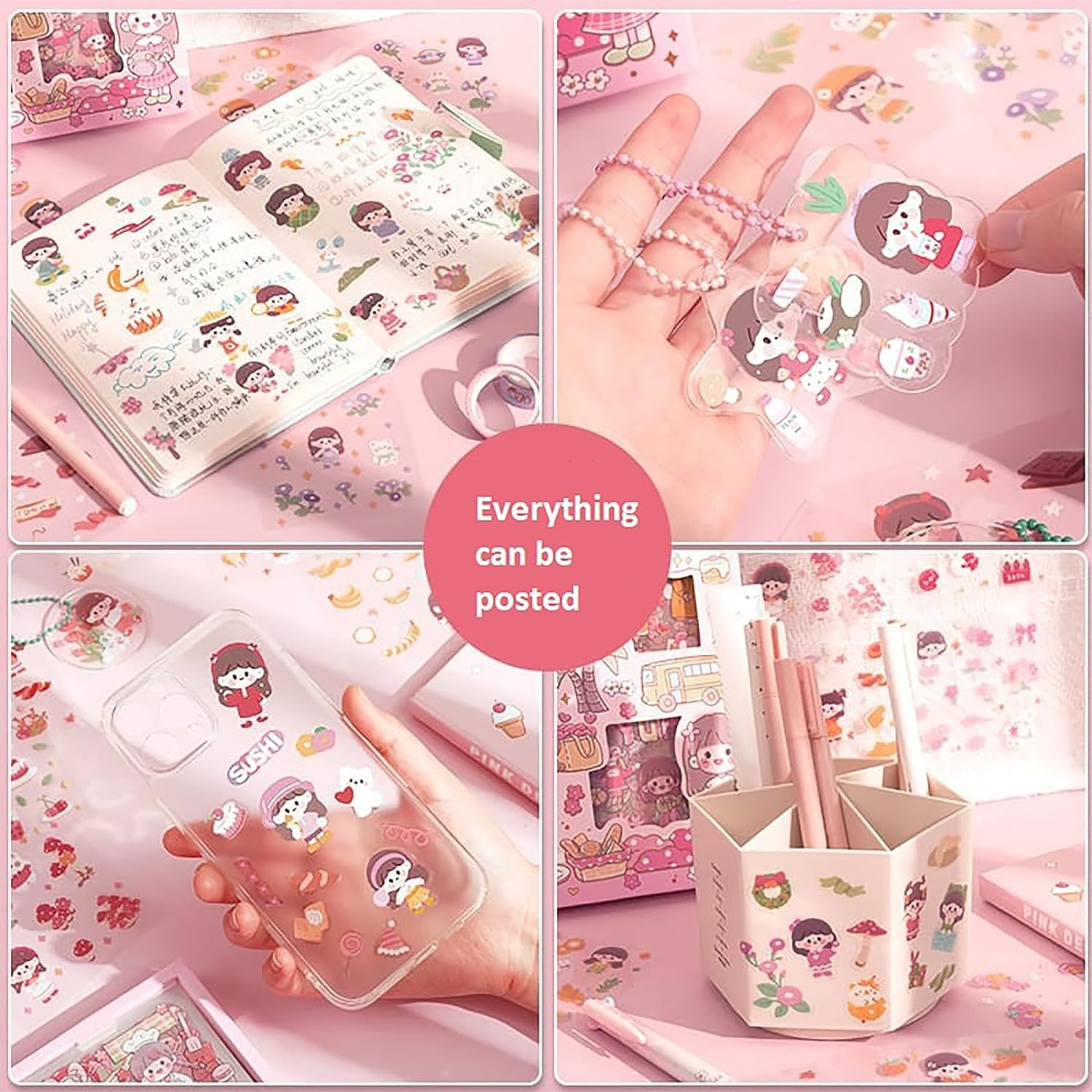 Cute & Aesthetic Girl Decorative Stickers for Crafts & Decor
