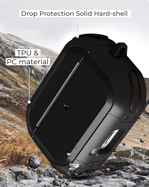 Eggshell Buffer Design (Black) Silicone Case For Apple Airpods 4