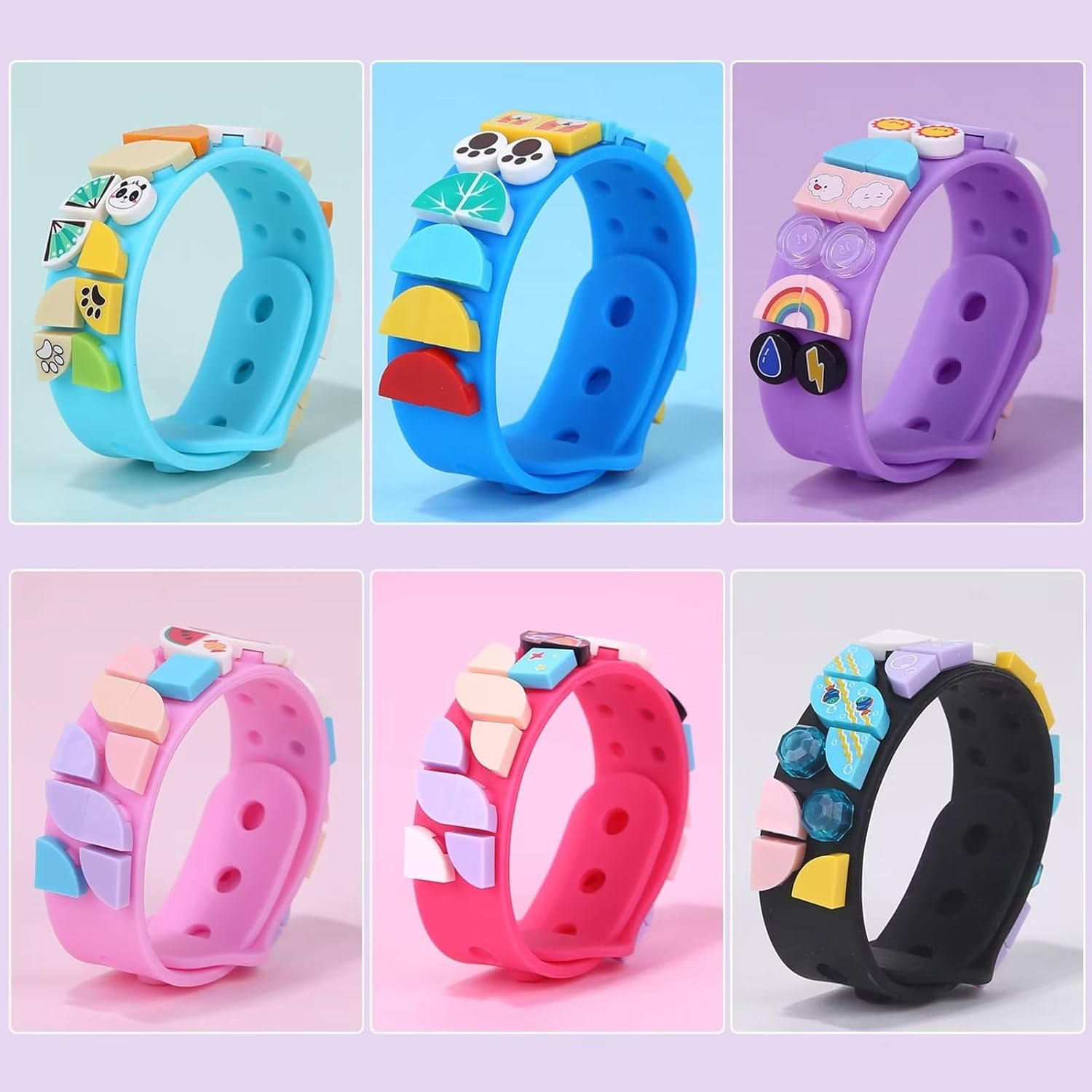 DIY Dots Blocks Silicone Wrist Band