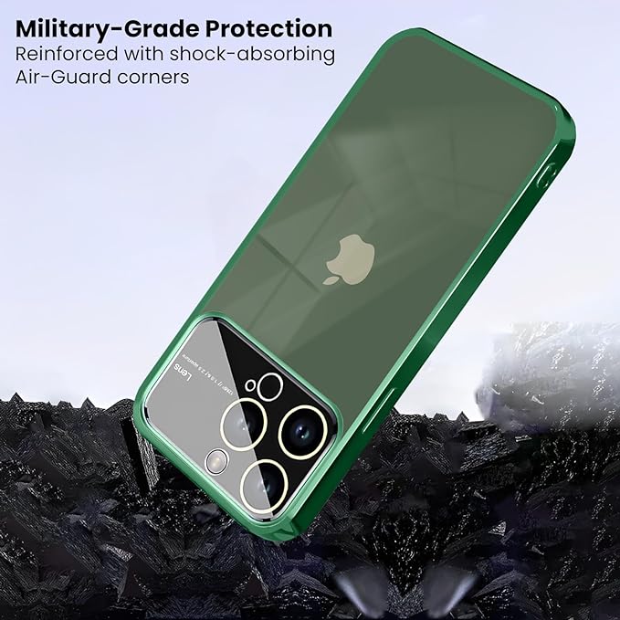 Luxury Plating Green Camera Protection Transparent Case for Apple iphone 11 Pro Max