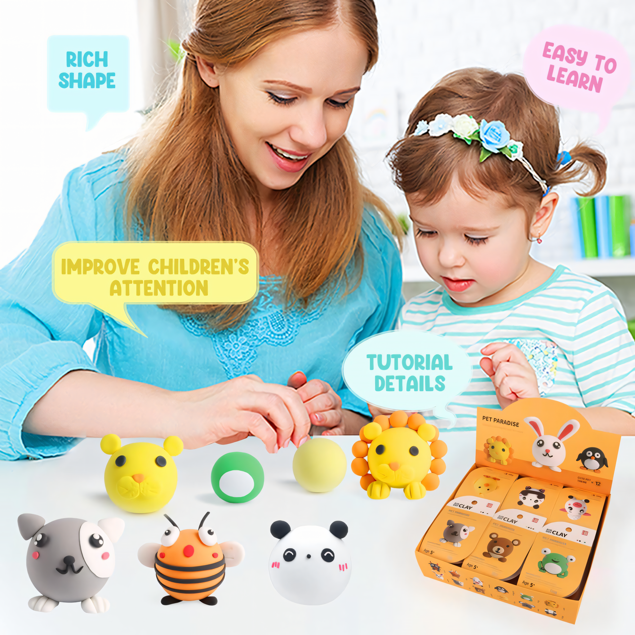 Pet Paradise DIY Adventure Air Dry Clay 1 Pcs