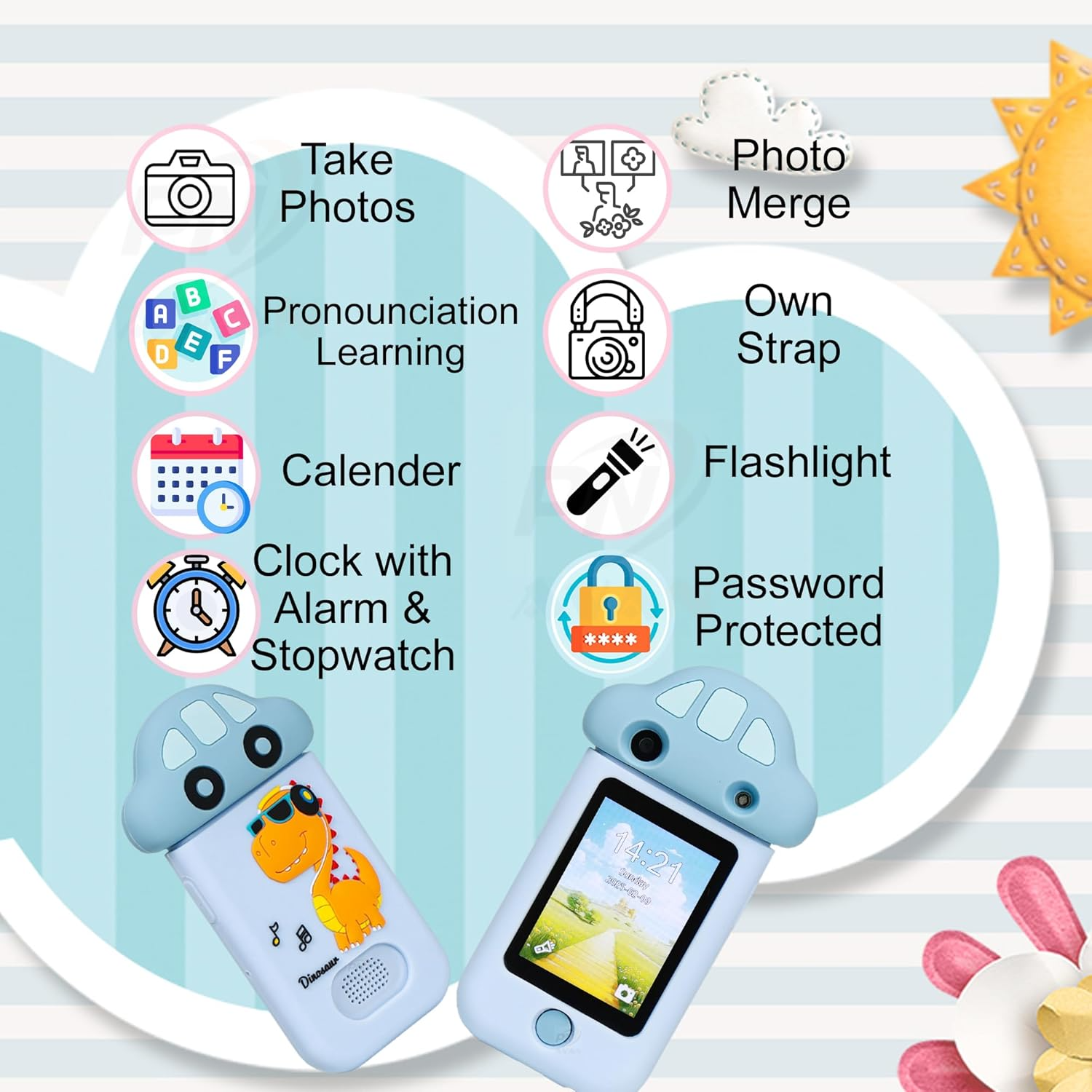 Smart Kids Digital Phone – Camera, Music & Education