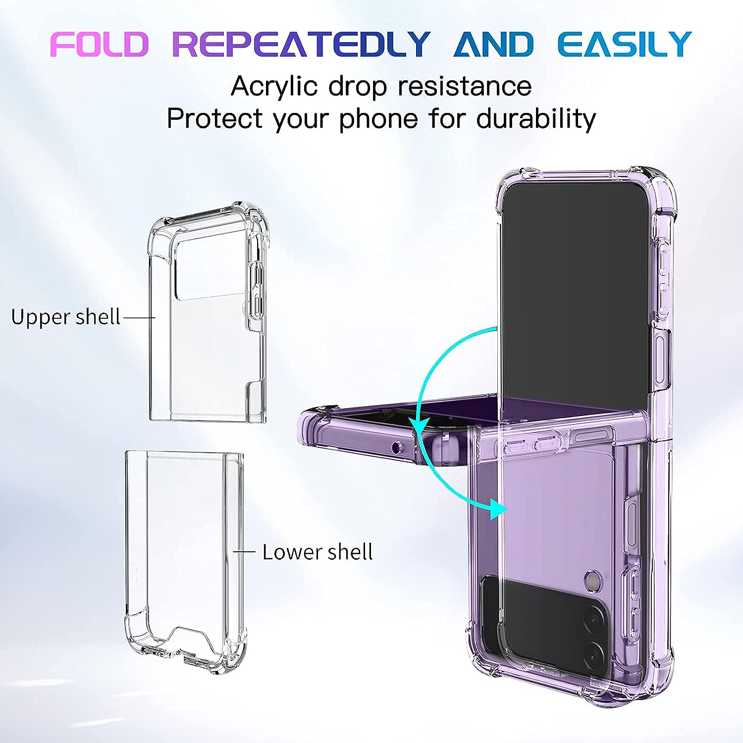 Transparent TPU Silicone case for Samsung Galaxy Z FLIP 4