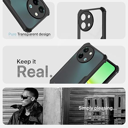 Hybrid Shockproof protective transparent Silicone Case for Vivo Y58 5g