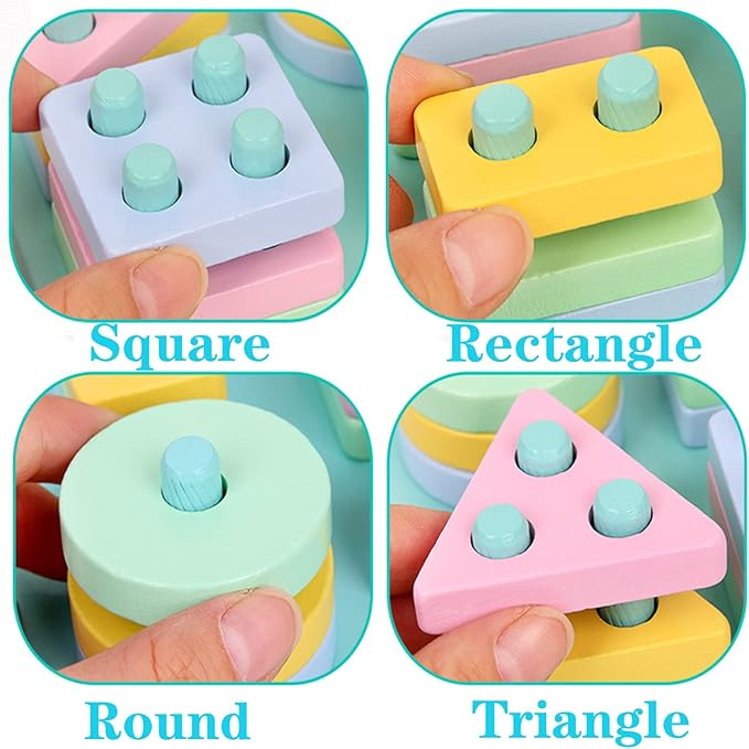 Understanding Shapes Four-Post Game - (Wooden)