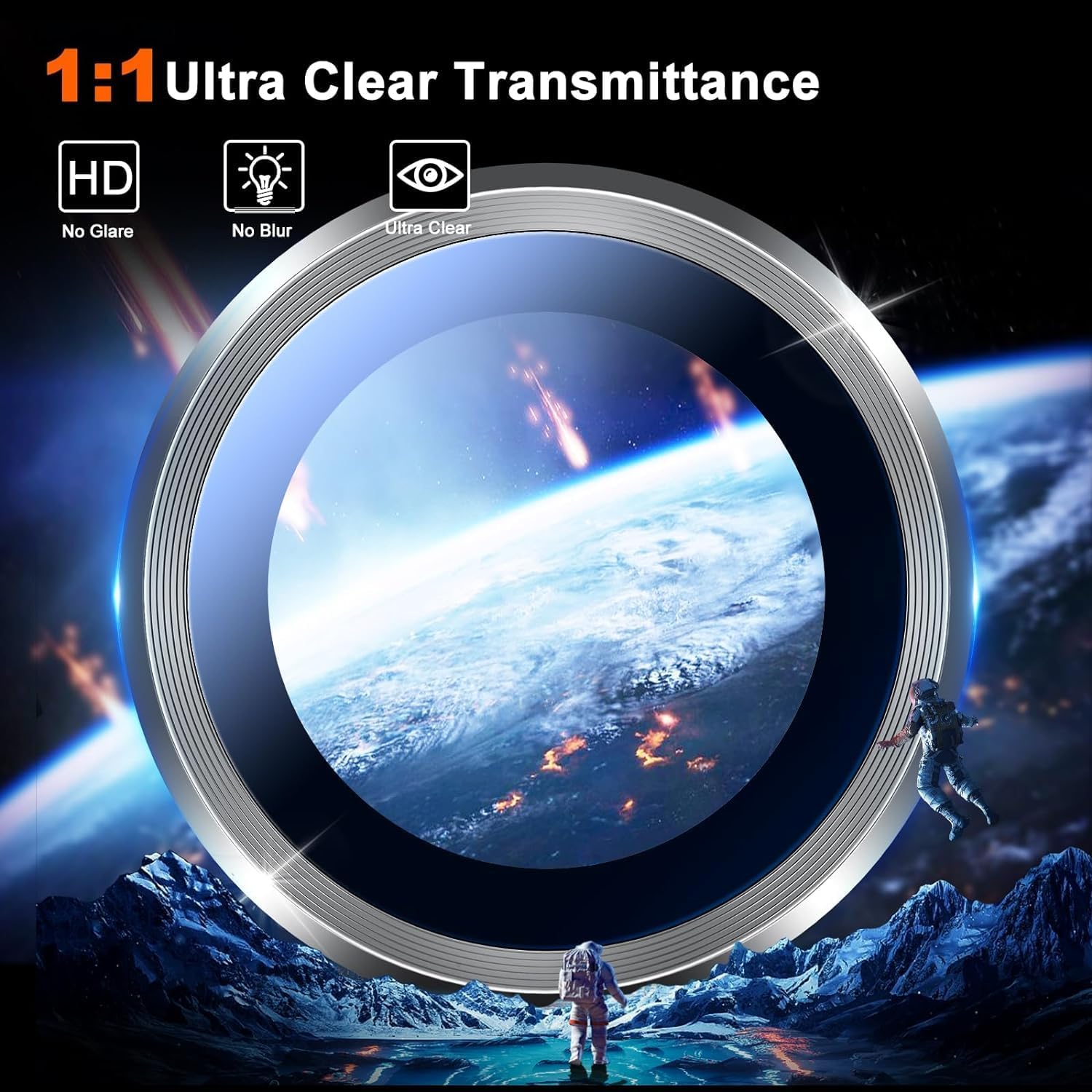 Silver Metallic camera ring lens guard for Motorola G85