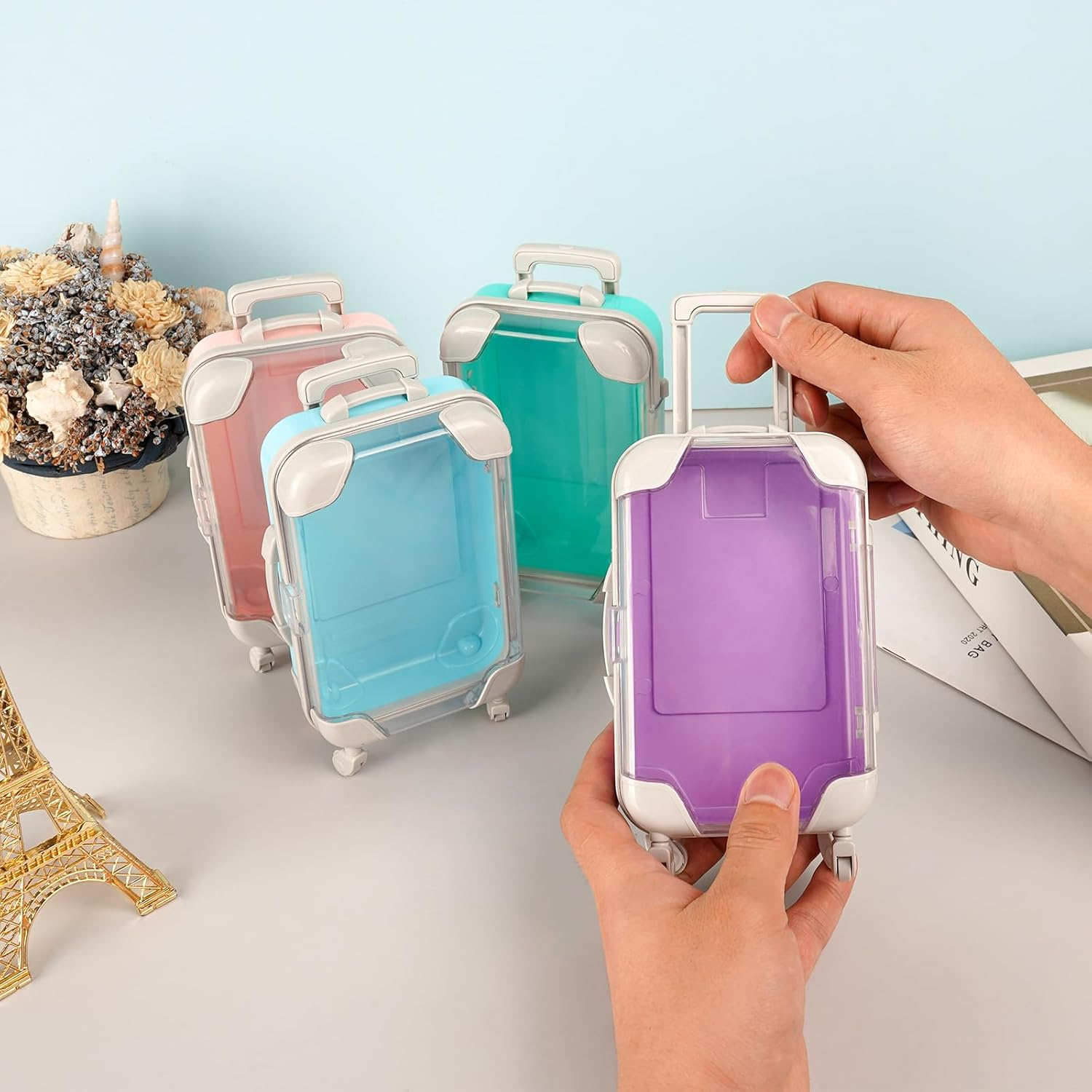 Compact Suitcase Mini Storage Box – Organize in Style!