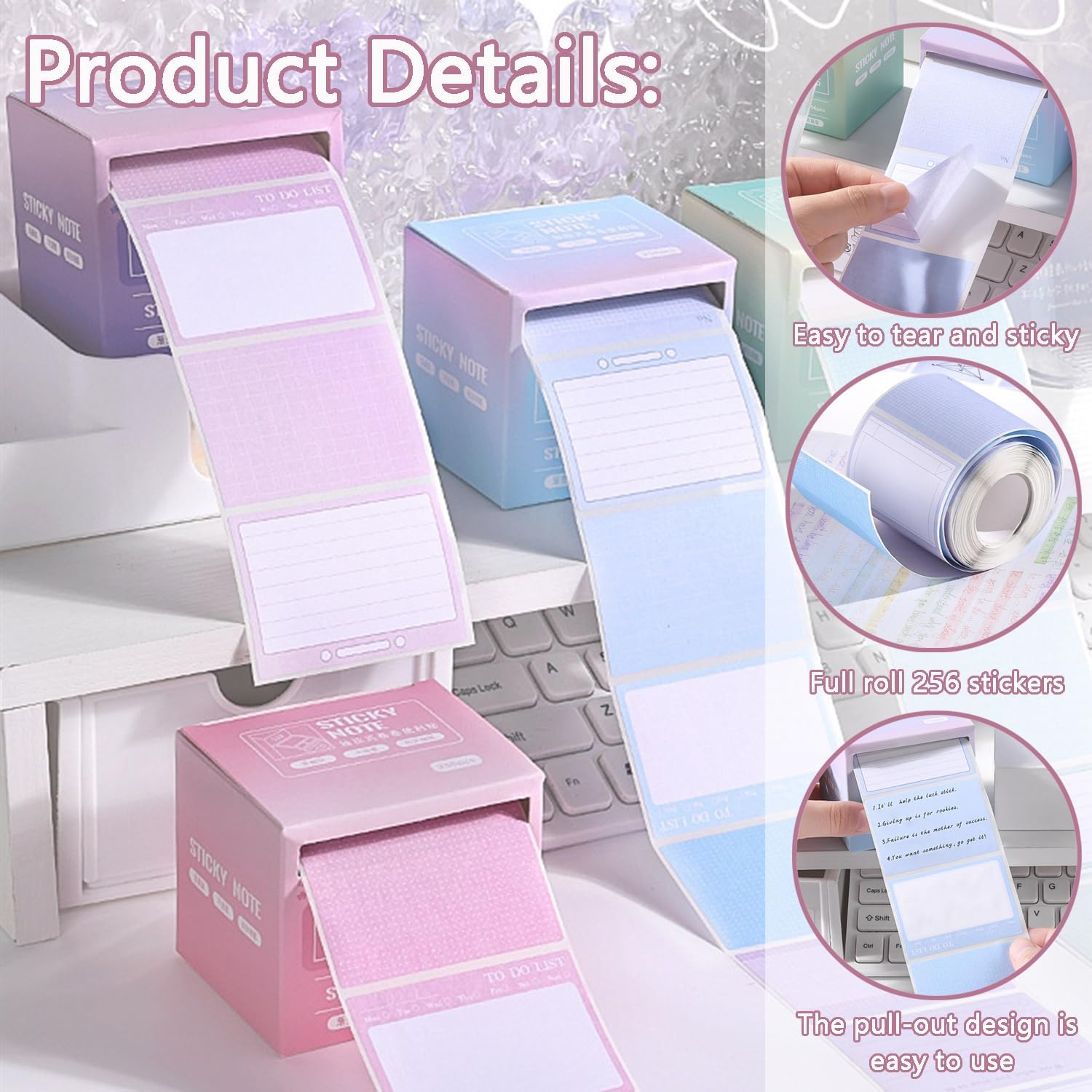 Pull-out Sticky Notes Roll of 256 Sheets