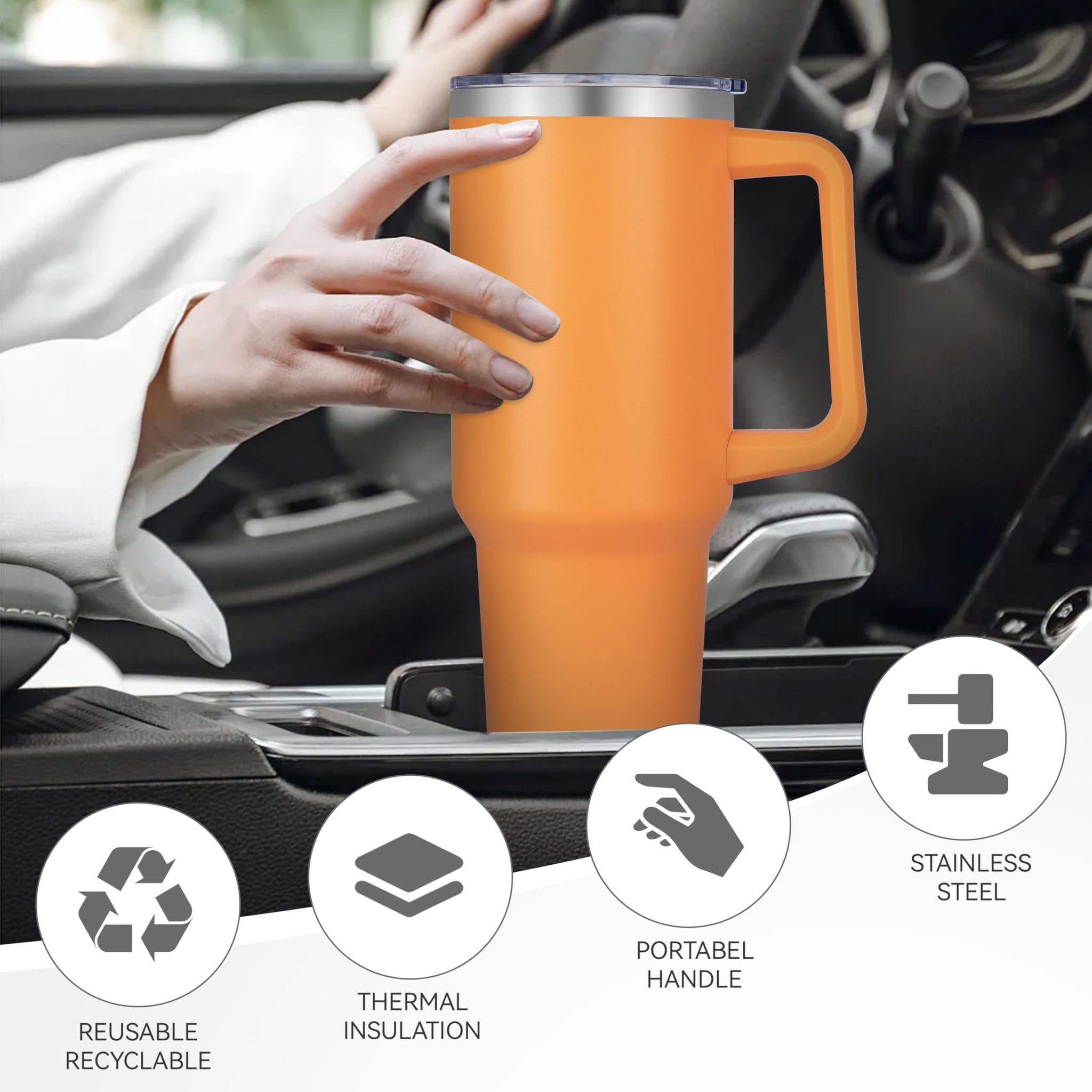 Personalized Extra Large 1200ml Stainless Steel Tumbler