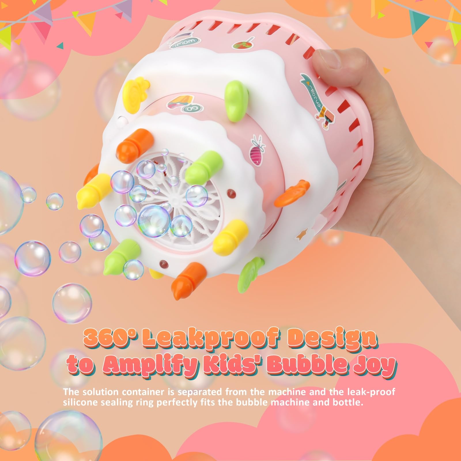 Magical Birthday Cake Automatic Bubble Machine