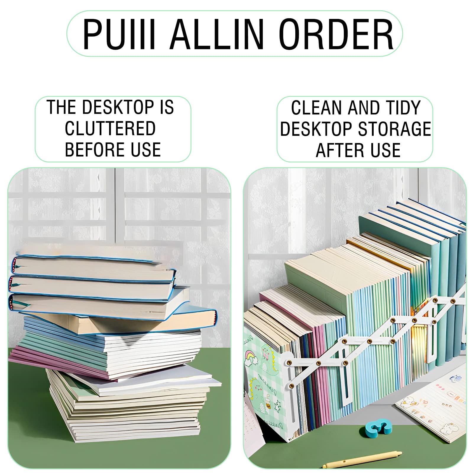 Dino Adjustable Bookshelf | Book Organizer