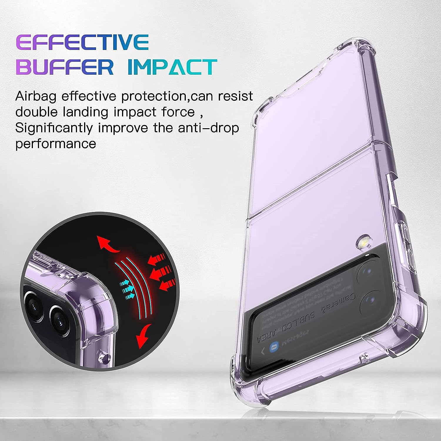 Transparent TPU Silicone case for Samsung Galaxy Z FLIP 4