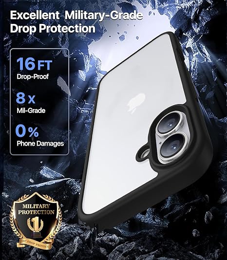 Hybrid Shockproof Transparent Silicone Case for Apple iphone 16