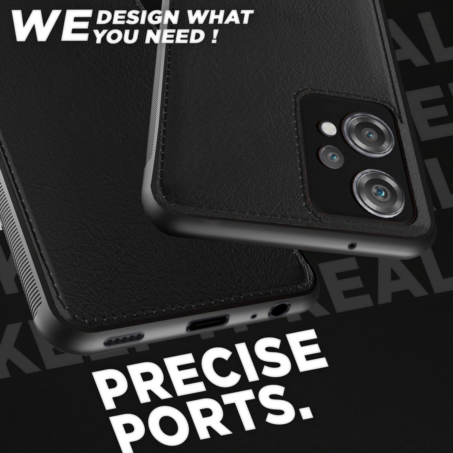 Puloka Black Leather Case for Oneplus Nord CE 2 Lite