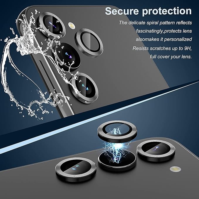 Grey Metallic camera ring lens guard for Samsung S23 Plus