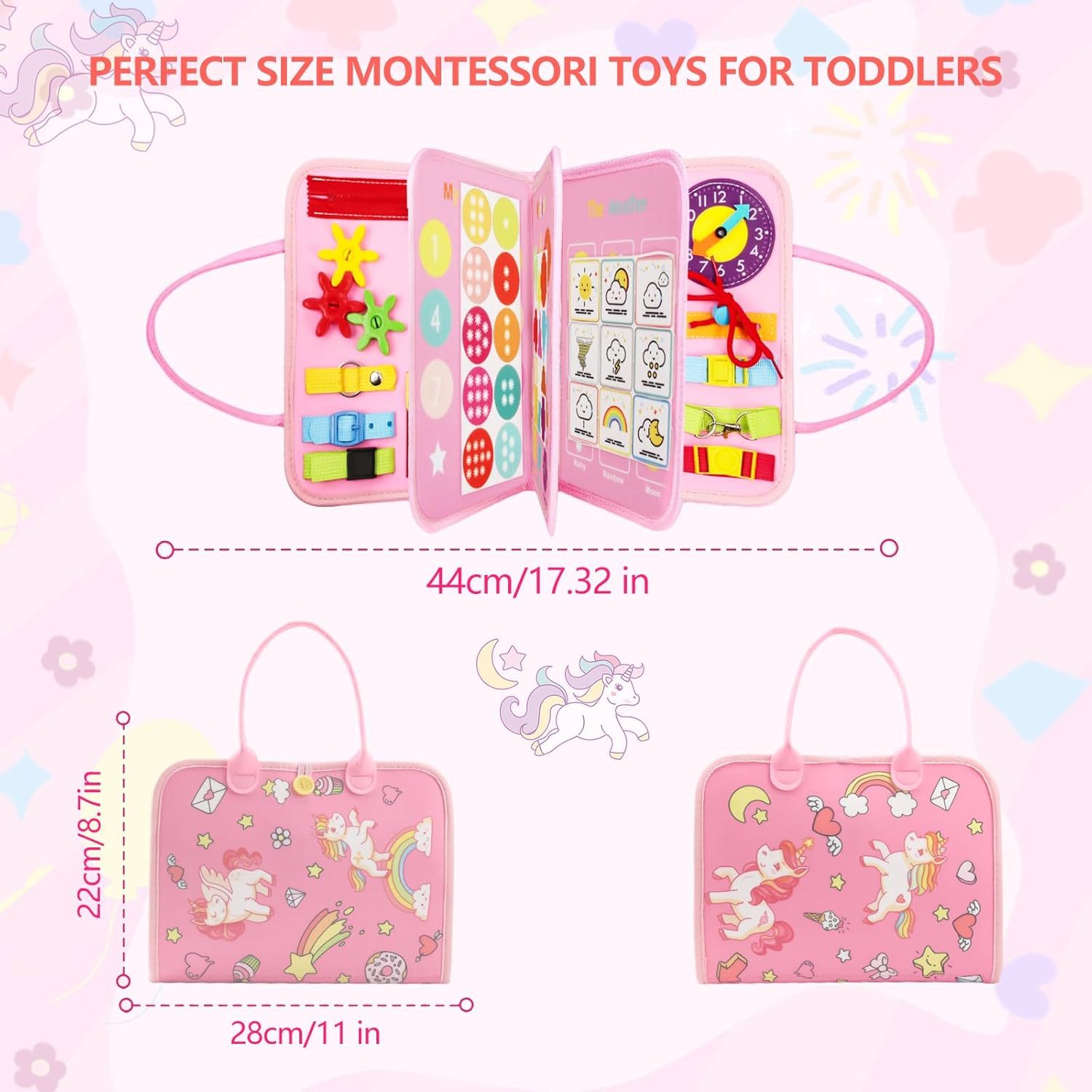 Felt Busy Activity Board - Montessori Learning Fun!