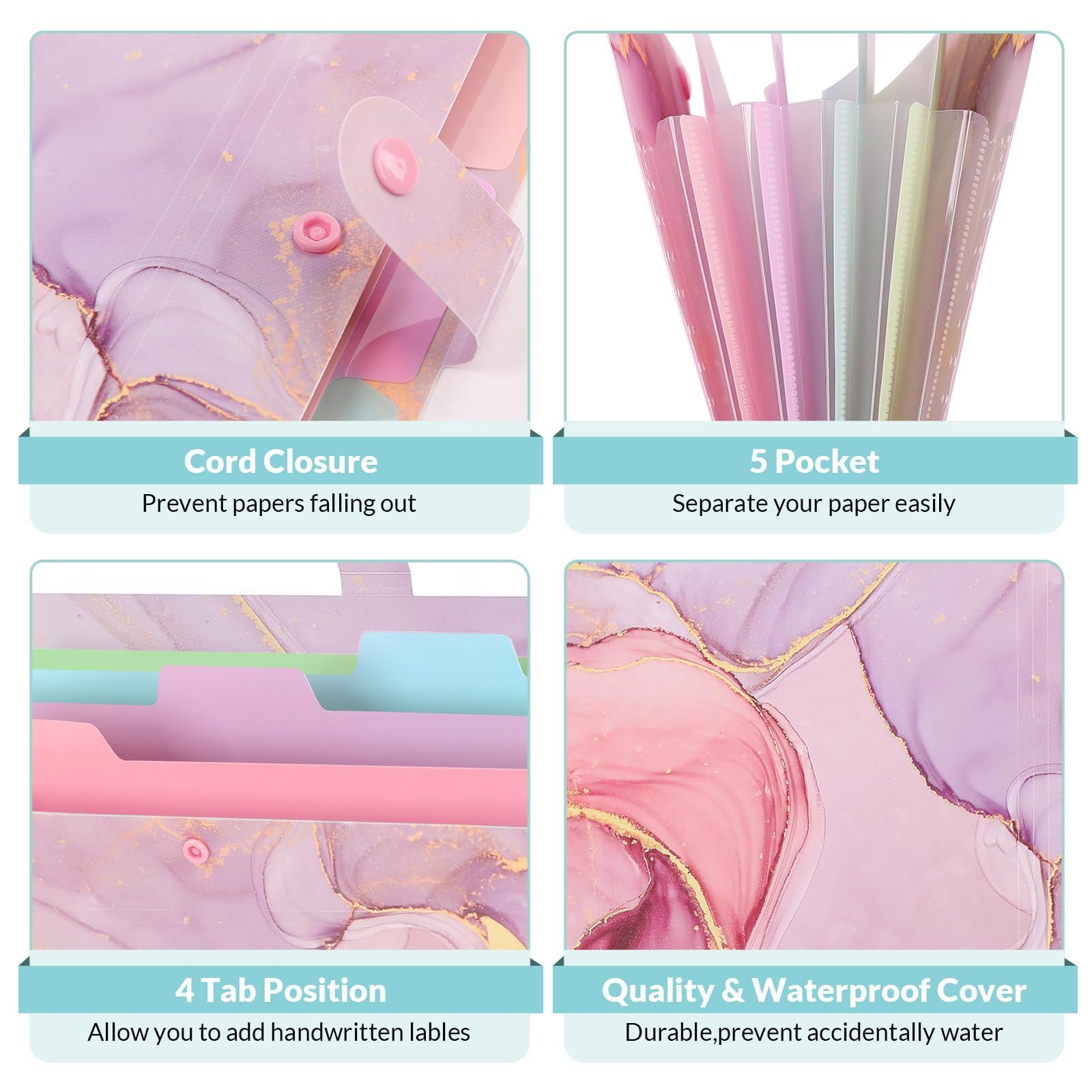 A4 Modern Marble Stylish File Folder