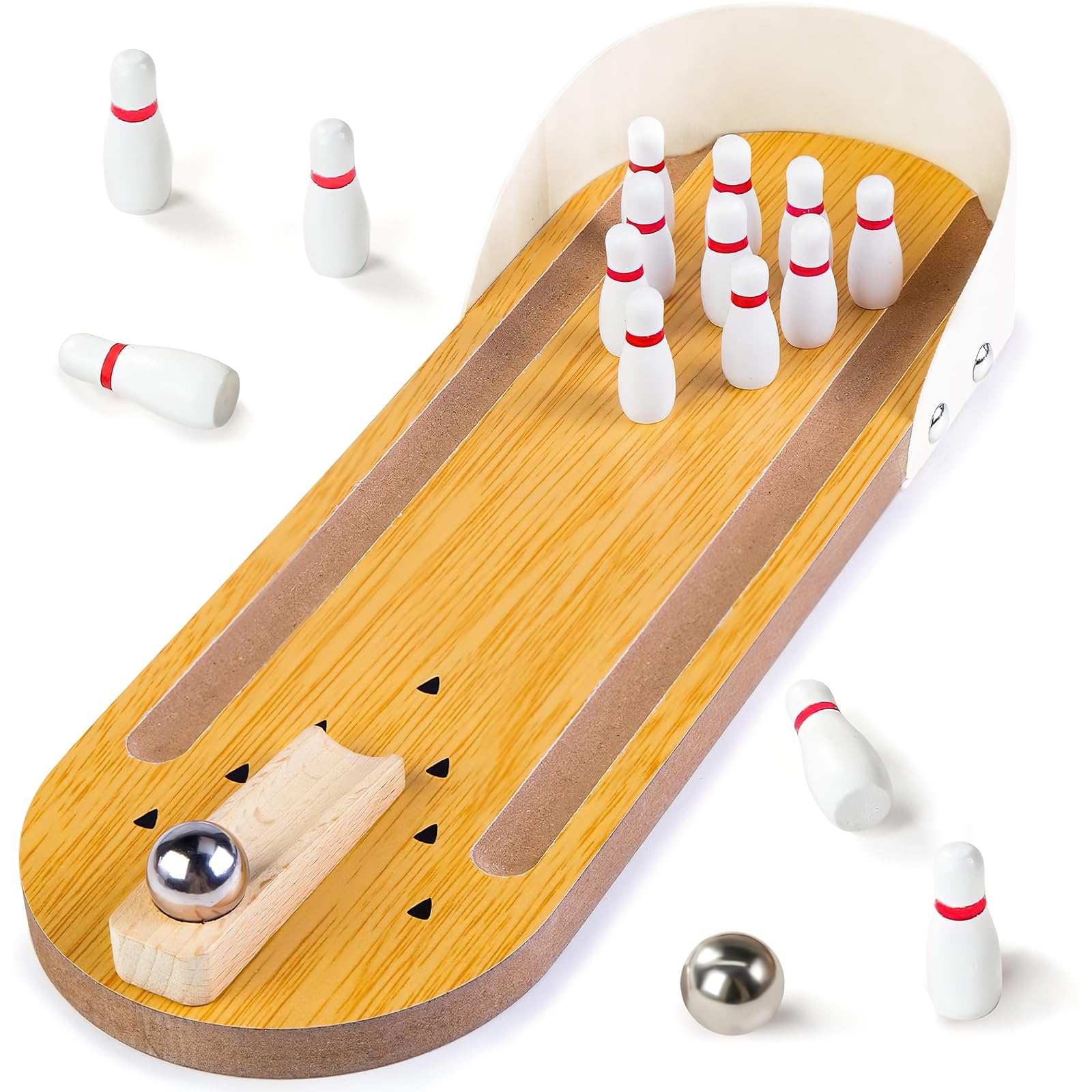 Wooden Mini Bowling Spill Game