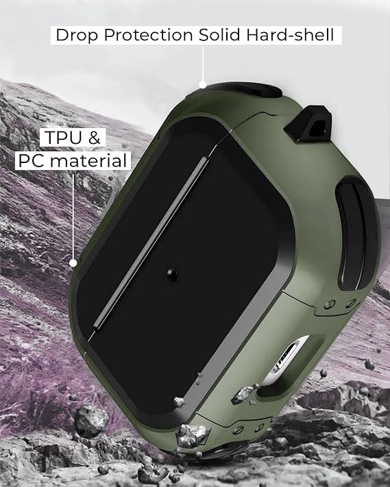 Eggshell Buffer Design (Dark Green) Silicone Case For Apple Airpods Pro