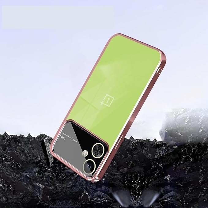 Luxury Plating Pink Camera Protection Transparent Case for Oneplus Nord CE 3 Lite