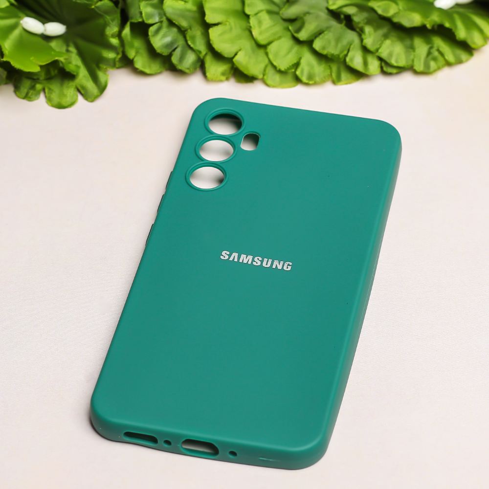 Dark Green Original Camera Safe Silicone case for Samsung A35