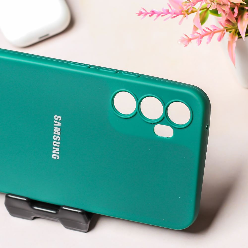 Dark Green Original Camera Safe Silicone case for Samsung A15 5G