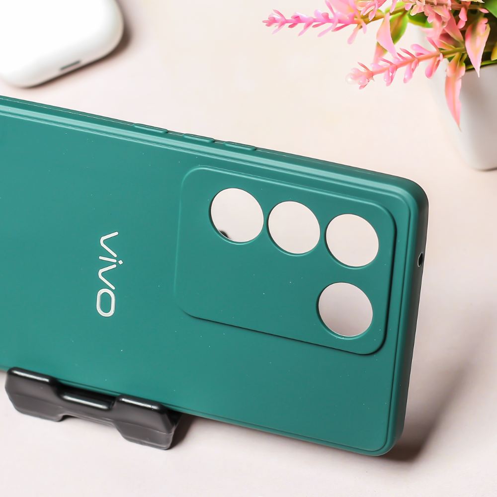 Dark Green candy  Silicone Case for Vivo V27 Pro