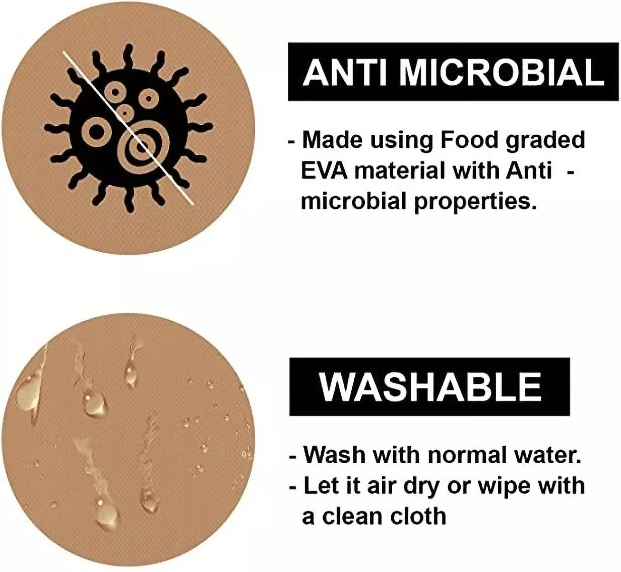 Mopak Decor Plain Eva Printed Solid Fridge Mat & Cover Pack of 1- (3Meters)