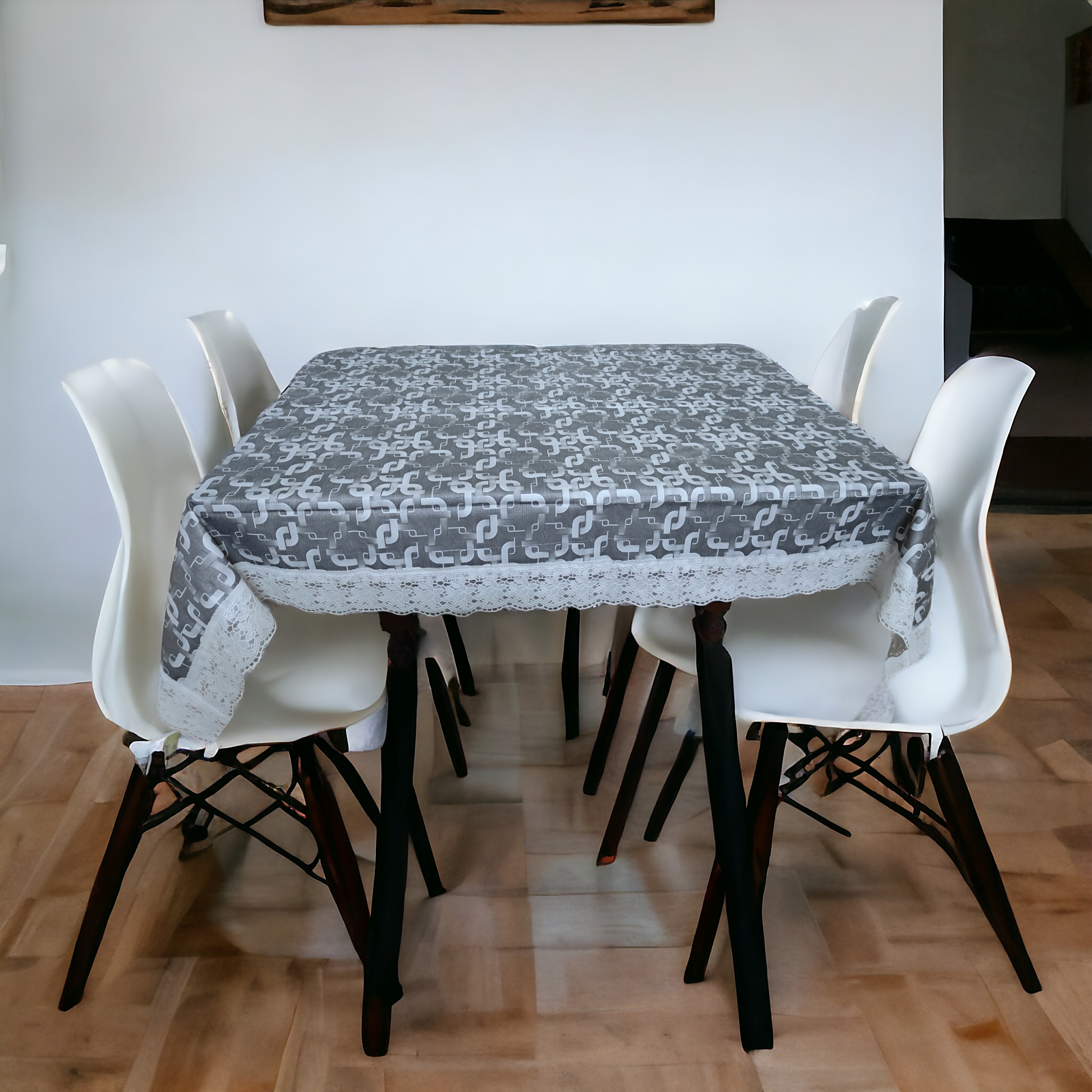 Mopak Decor 3D Printed Table Cover with Lace (Rectangular )