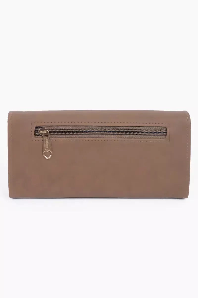 Women's Embellished Envelope Wallet Purse - Khaki