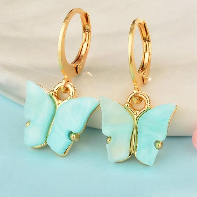 Pinapes Elegant Gold Plated Butterfly Clip-On Earrings for Women & Girls (Set of 2)