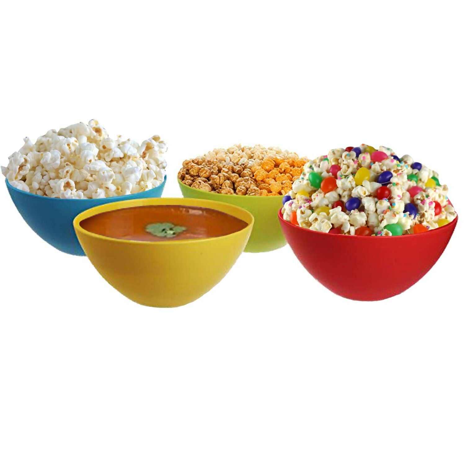 Unbreakable Wheat Straw Plastic Bowls (Multicolor, Pack of 3)