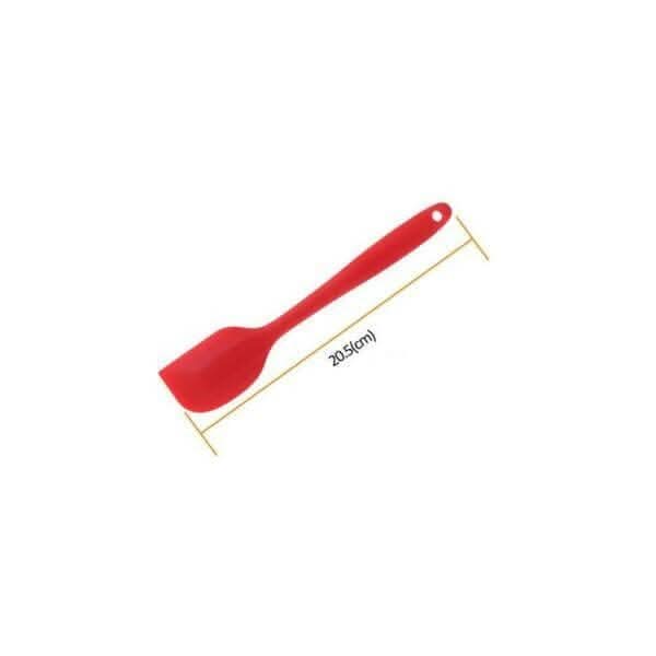 P-Plus International Silicone Spatula Spoon Set (Red, Pack of 2)