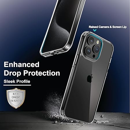 Crystal Clear Transperant case for Apple iphone 15 Pro Max