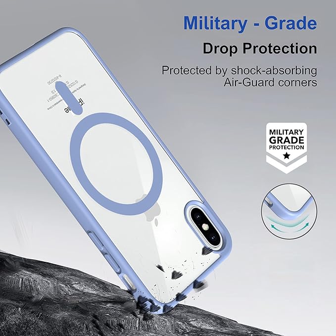 Sierra Blue MagSafe Clear Transparent Silicone case for Apple iphone X/xs