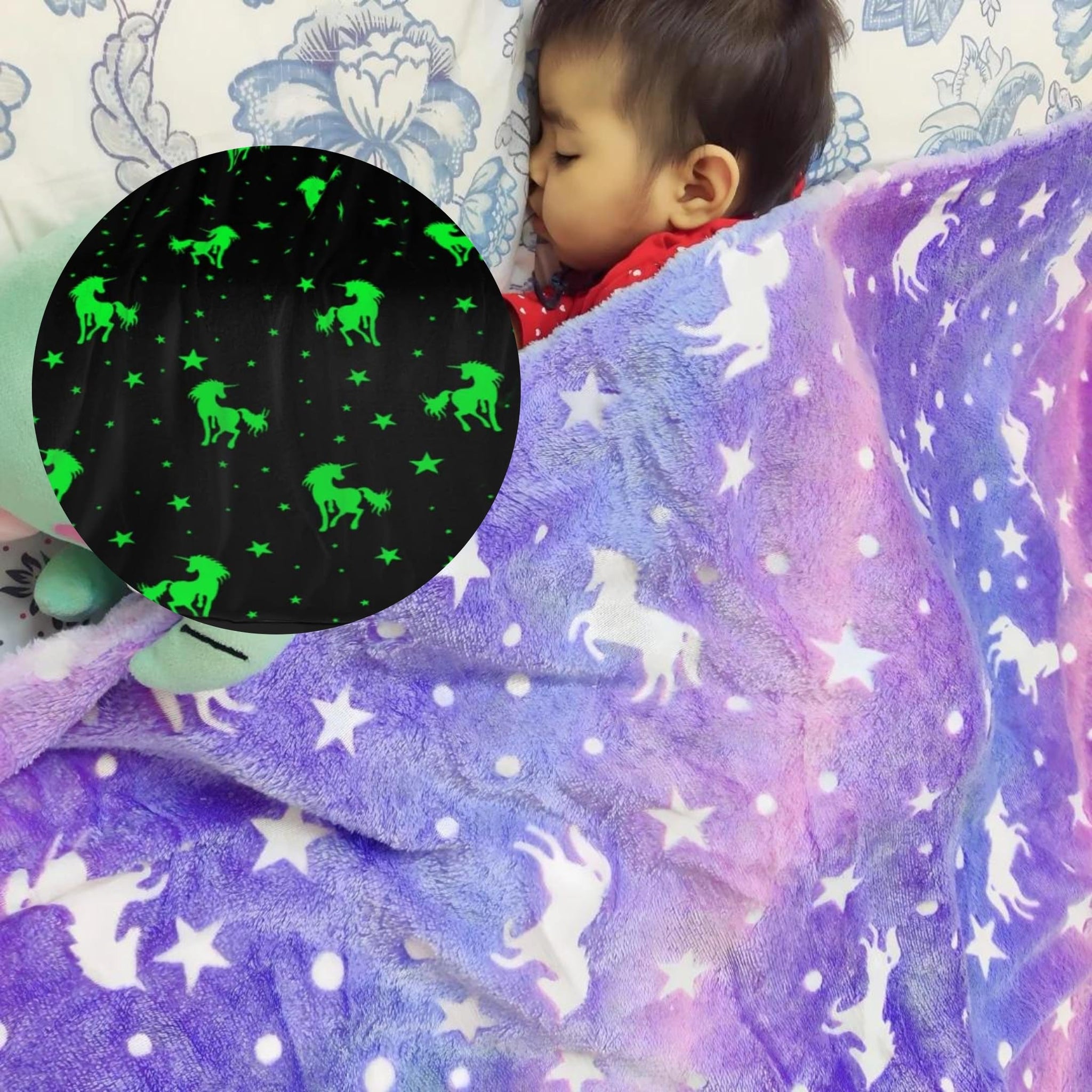 Unicorn Magic Glow in the Dark Blanket