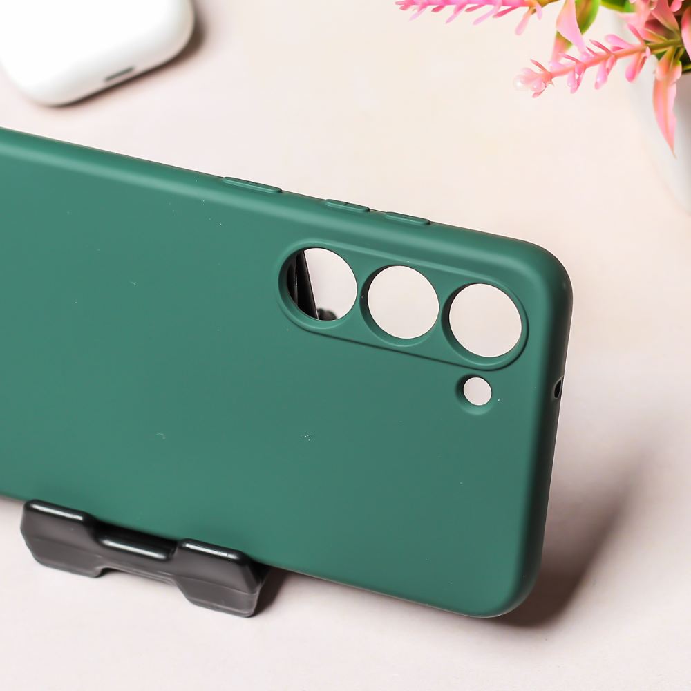 Dark Green Original Camera Silicone case for Samsung S21 FE
