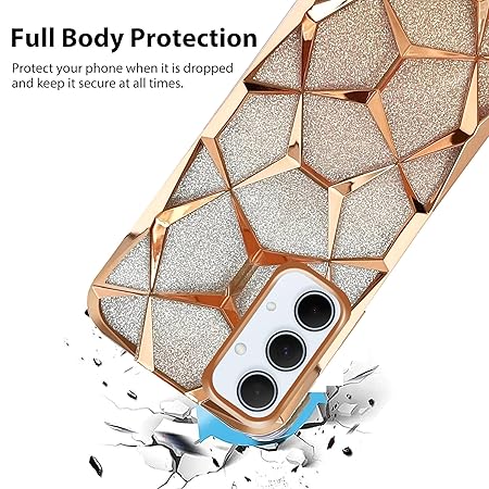 Dazzle Gold Silicone case for  Samsung A23